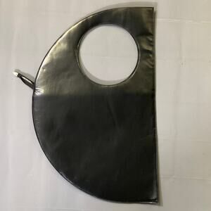 TEYXO Black Geometric Leather Shoulder Bag